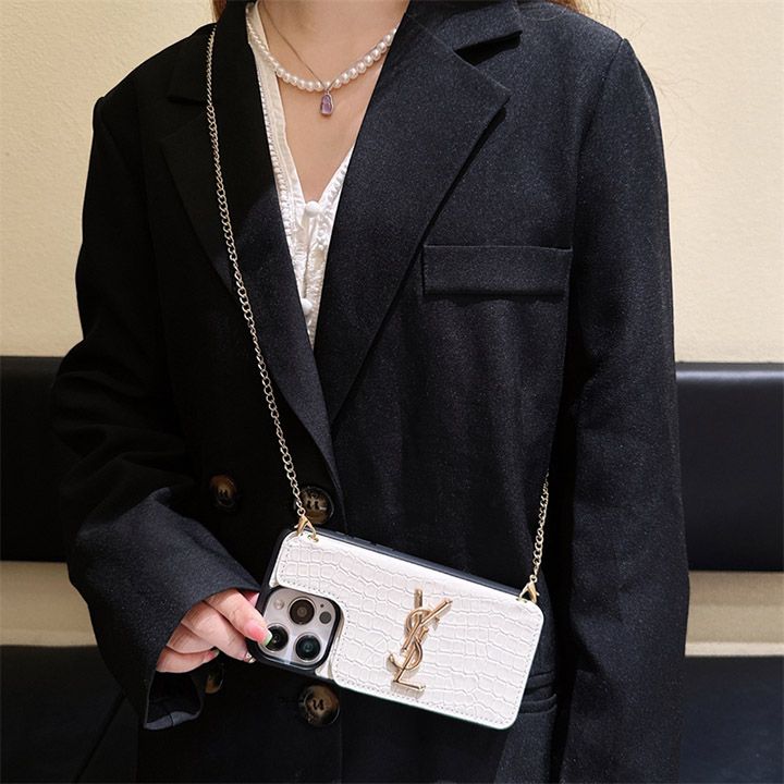 アイフォーン 15 スマホケース ブランドロゴ ysl イヴサンローラン