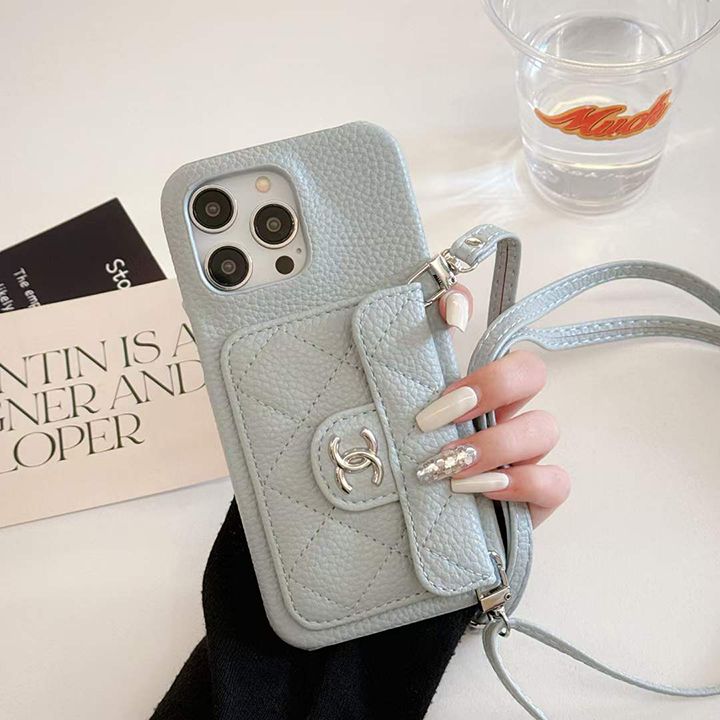 chanel シャネル アイフォーン 15 proスマホケース 小銭入れ