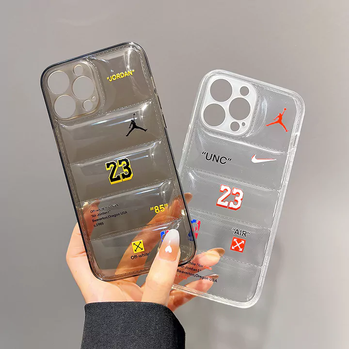 iphone 15 カバーair jordan風 透明