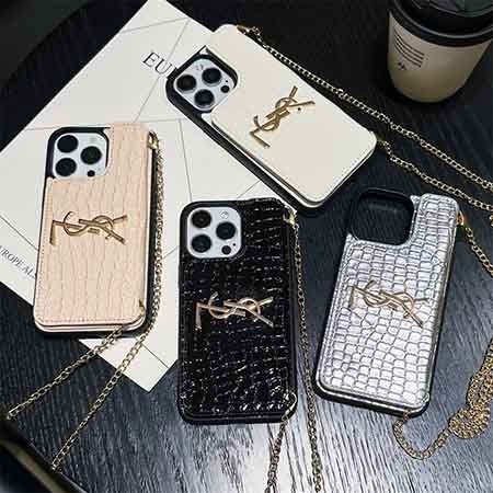 iphone 15 イヴサンローラン風 スマホケース 皮製