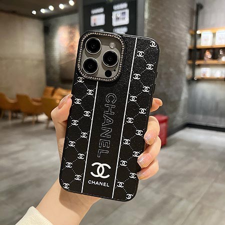 ラインストーン付き iphone 15 カバー シャネル風