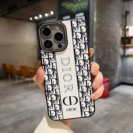 ラインストーン付き iphone 15 カバー シャネル風