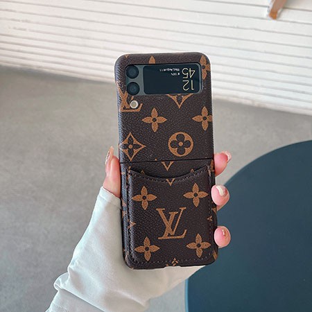 galaxy ZFlip3 ルイヴィトン スマホケース 皮製