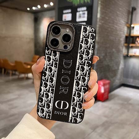 ラインストーン付き iphone 15 カバー シャネル風