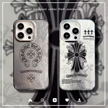アイフォーン 16pro chrome hearts風 スマホケース